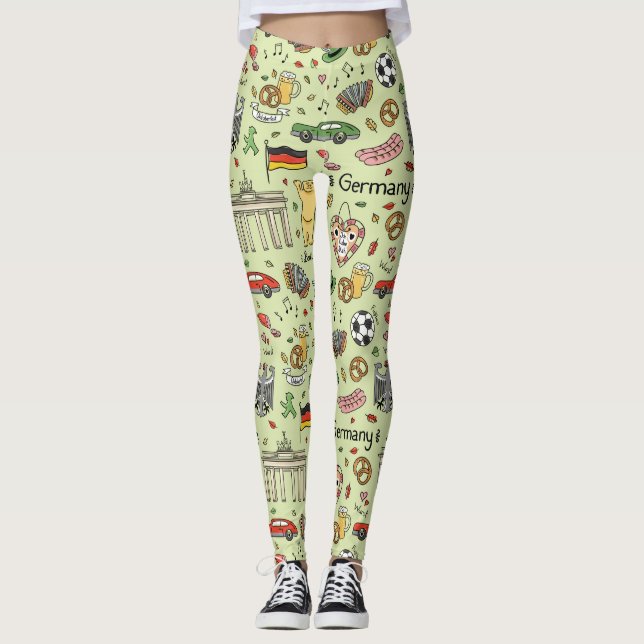 Leggings Doodles Allemagne (Devant)