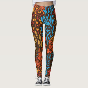Leggings Doodles floraux foncés