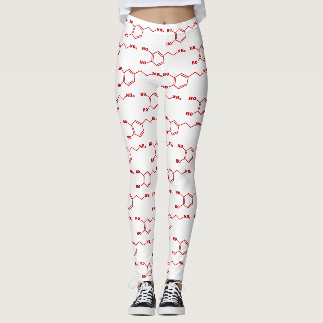 Leggings Dopamine formule chimique moléculaire (Devant)
