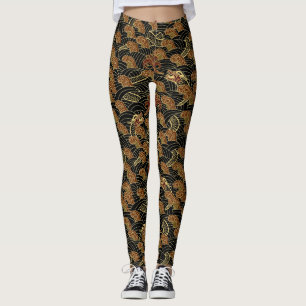 Leggings Dragon Caché Traditionnel Oriental