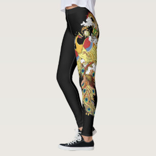 Leggings Dragon chinois et phoenix