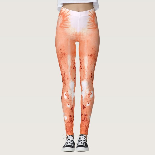 Leggings Dragon de corail/rouille (Devant)