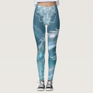 Leggings Dragon d'eau iridescent Art Fantastique Design de