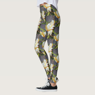 LEGGINGS DRAGON POLYNÉSIEN CACTUS BLOC DE NUIT