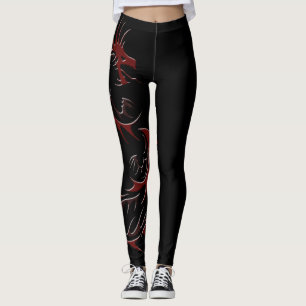LEGGINGS DRAGON ROUGE ANNÉE DU DRAGON