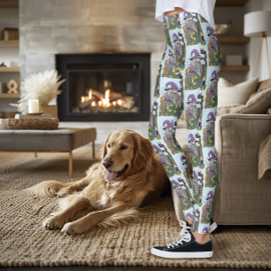 Leggings Dragon Sorcier Celtique Fantastique Violet