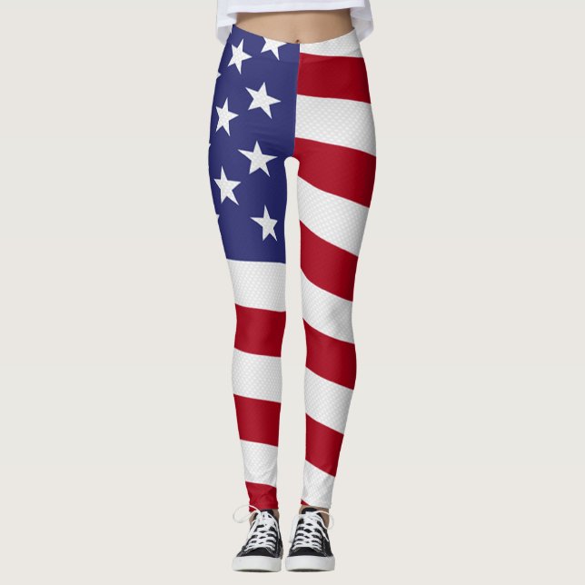 Leggings Drapeau américain (Devant)