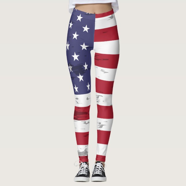 Leggings Drapeau américain (Devant)