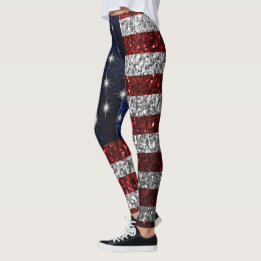 Leggings Drapeau américain dans des guêtres de graphique de
