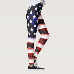 Leggings Drapeau américain - Drapeau américain, cramponné
