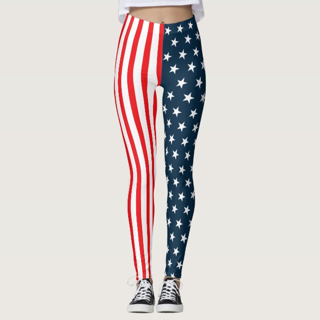Leggings Drapeau américain | Les Étoiles Et Les Rayures (Devant)