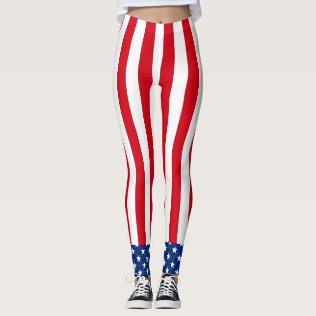 Leggings Drapeau américain patriotique (Devant)