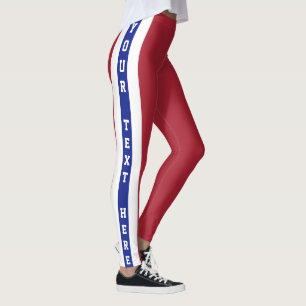 Leggings Drapeau américain Rouge Blanc Bleu Patriotes des