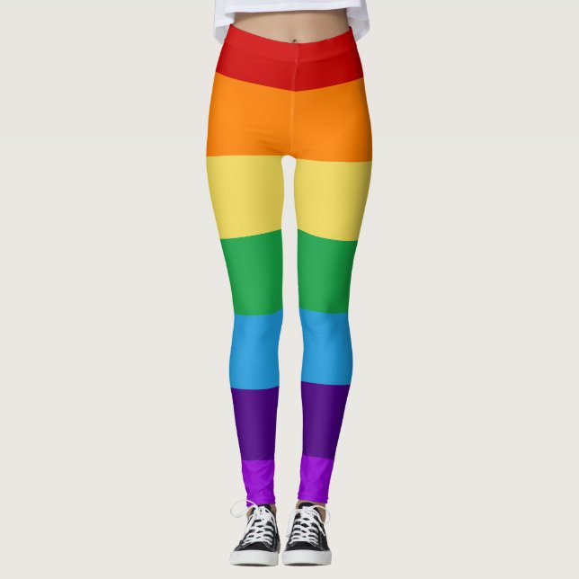 Leggings drapeau arc-en-ciel (Devant)