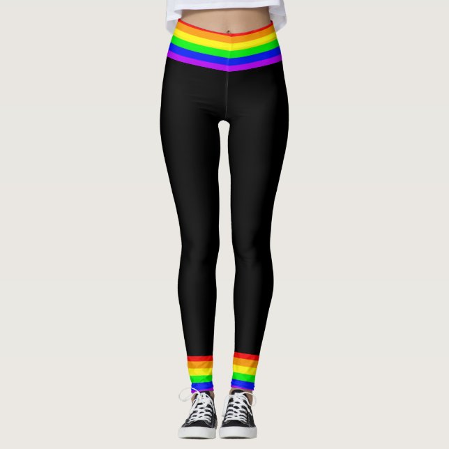 Leggings Drapeau arc-en-ciel (Devant)
