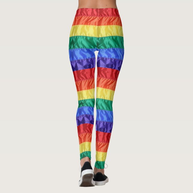 Leggings Drapeau arc-en-ciel bandes gay pride LGBT LGBTQ (Dos)