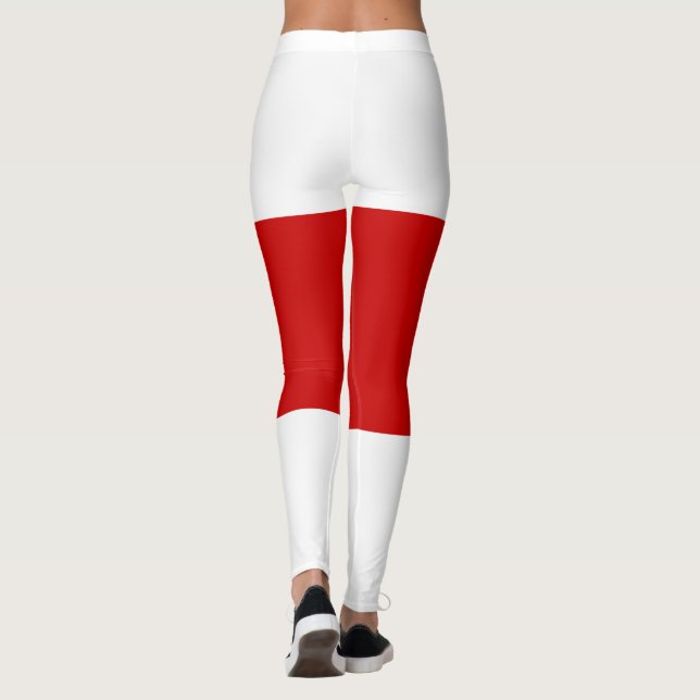 Leggings Drapeau biélorusse (rouge et blanc) (Dos)