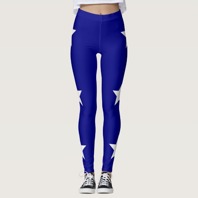 Leggings Drapeau bleu Bonnie (Devant)