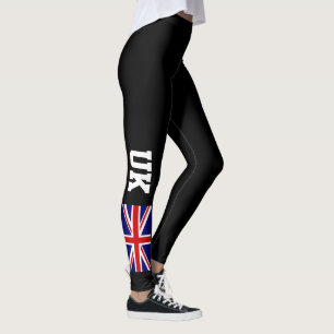 Leggings Drapeau britannique Union Jack UK personnalisé Spo