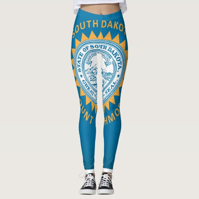 Leggings Drapeau cool Du Dakota Du Sud (Devant)