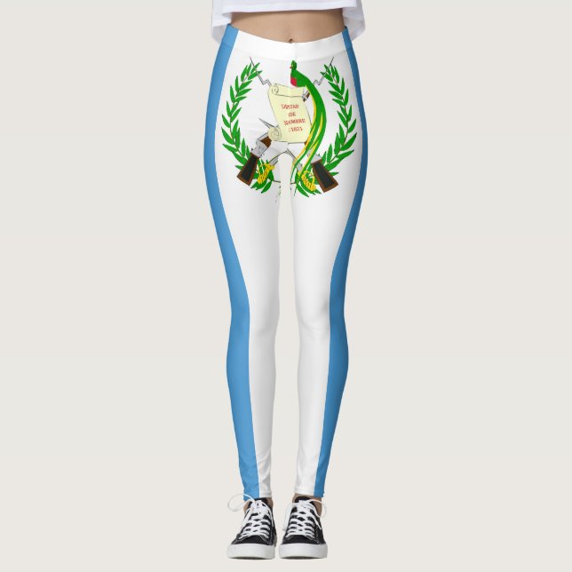 Leggings Drapeau Cool du Guatemala (Devant)