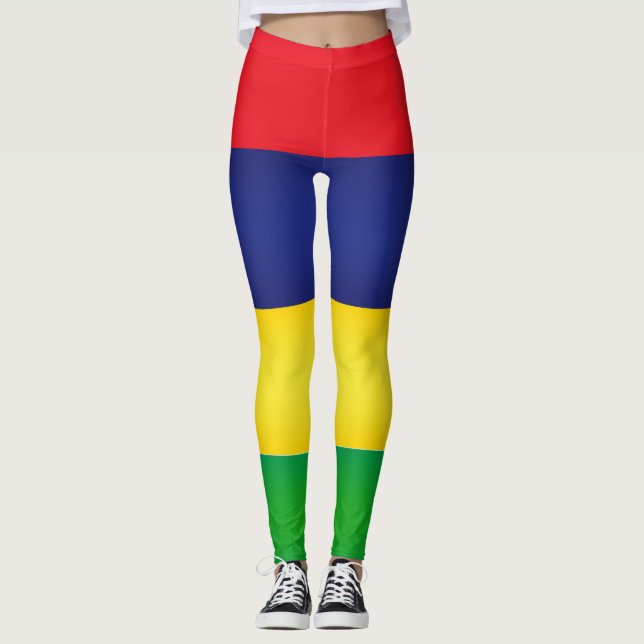Leggings Drapeau cool Maurice (Devant)