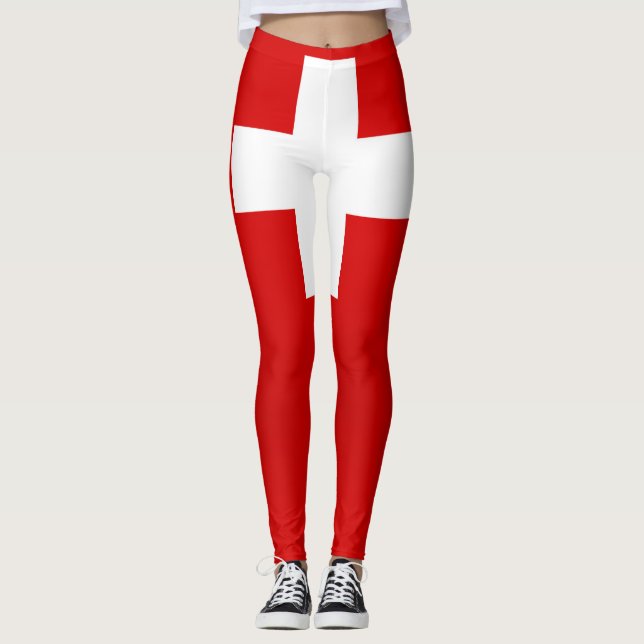 Leggings Drapeau Cool Suisse (Devant)