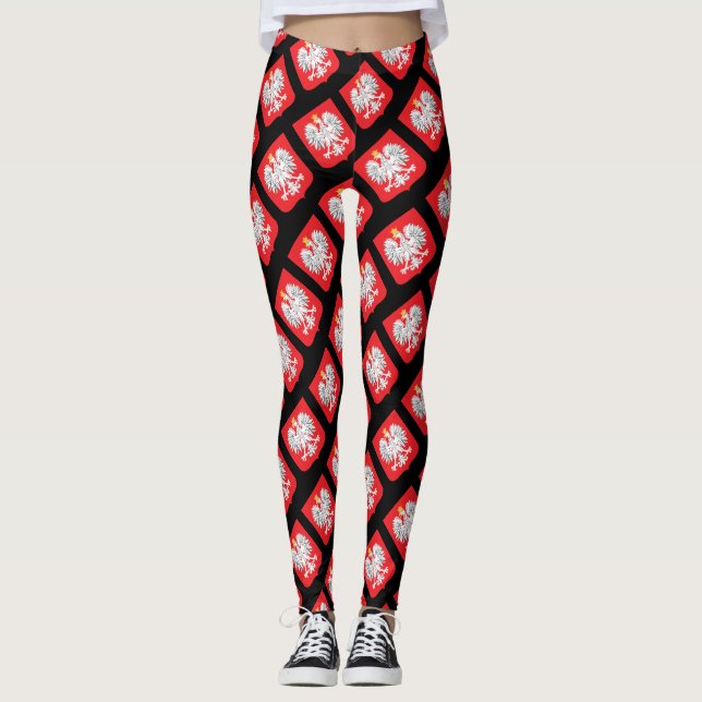 Leggings Drapeau d'aigle polonais (Devant)