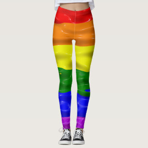 Leggings Drapeau de fierté de SlipperyJoe's vernis liquide