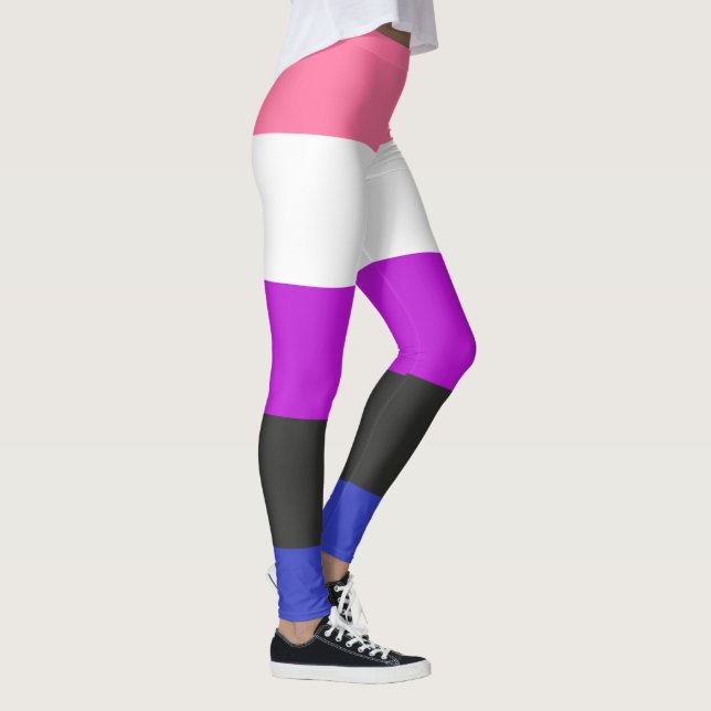 Leggings Drapeau de fierté LGBTQ Genderfluide (Droite)