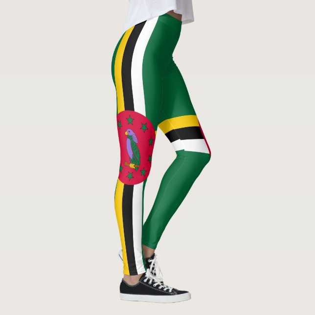 Leggings Drapeau de la Dominique (Droite)
