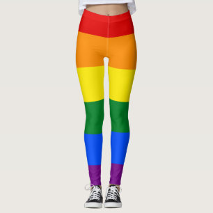 Leggings Drapeau de la fierté arc-en-ciel LGBT Frappe hori