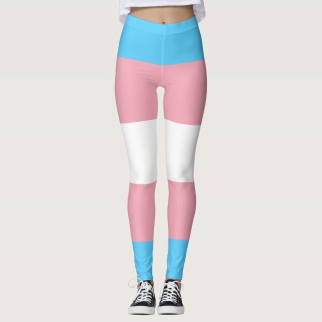 Leggings Drapeau de la fierté transgenre - LGBT Rainbow (Devant)