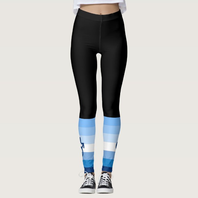 Leggings Drapeau de la Gay Male Pride (Devant)