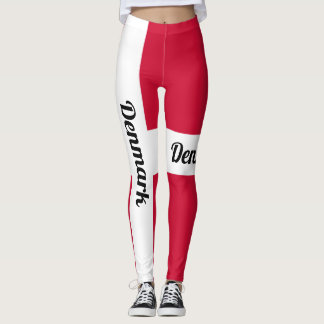Leggings Drapeau de la Personnaliser nationale du Danemark