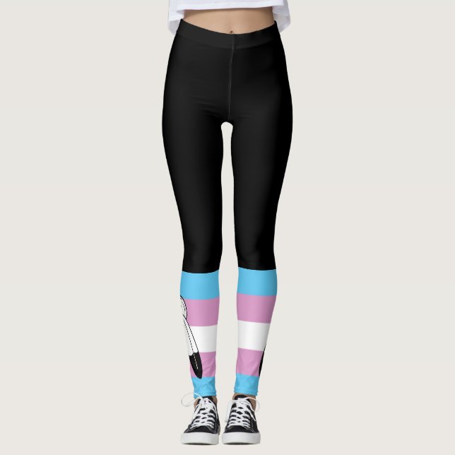 Leggings Drapeau de la Trans Pride (Devant)
