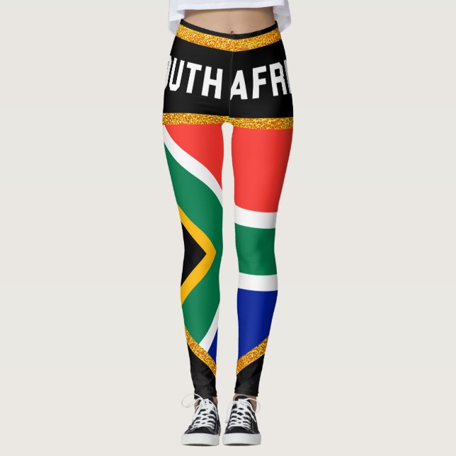 Leggings Drapeau de l'Afrique du Sud (Devant)