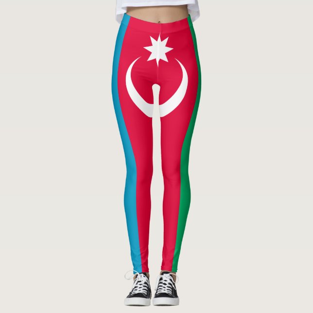 Leggings Drapeau de l'Azerbaïdjan patriotique (Devant)
