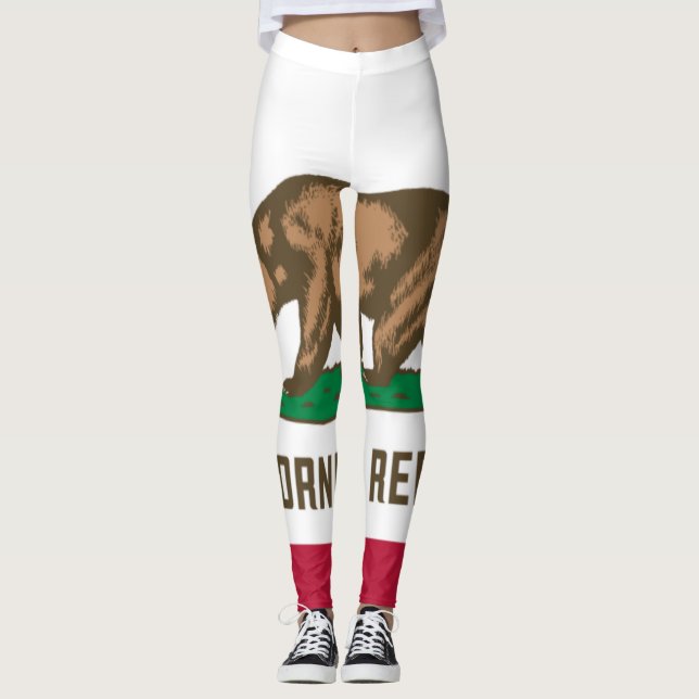 Leggings Drapeau de l'État de Californie ( République de Ca (Devant)