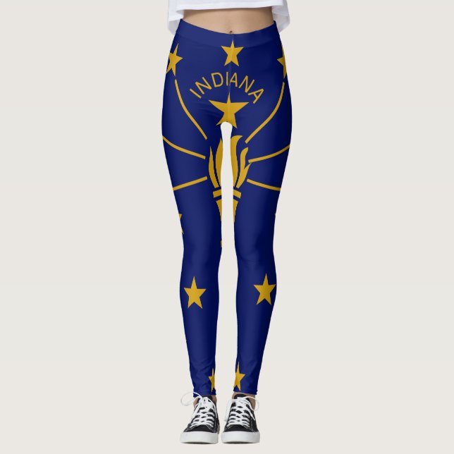 Leggings Drapeau de l'État de l'Indiana (Devant)