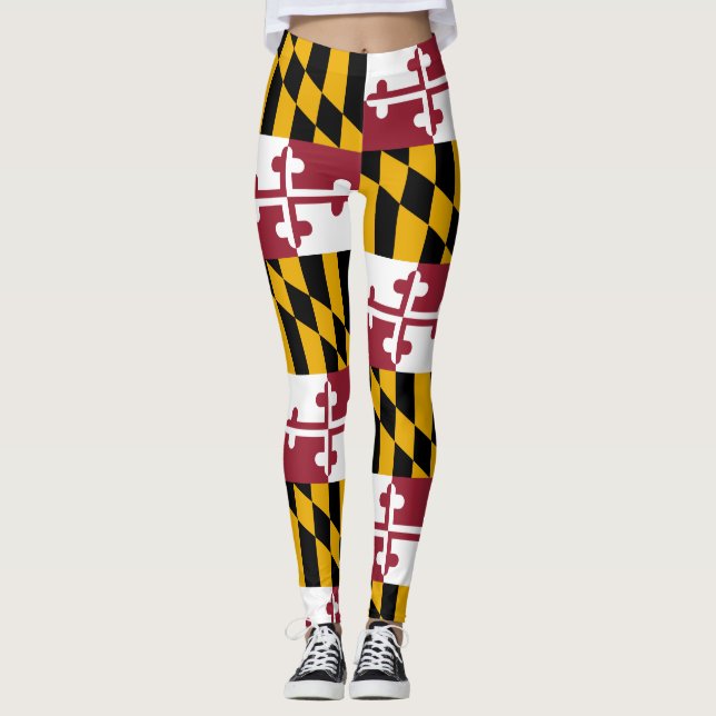 Leggings Drapeau de l'État du Maryland (Devant)