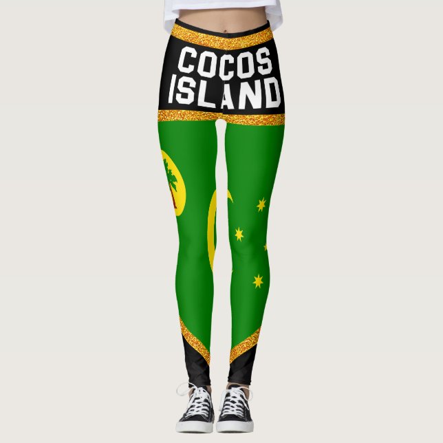 Leggings Drapeau de l'île Cocos (Devant)