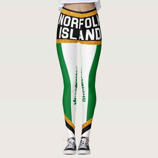 Leggings Drapeau de l'île Norfolk (Devant)