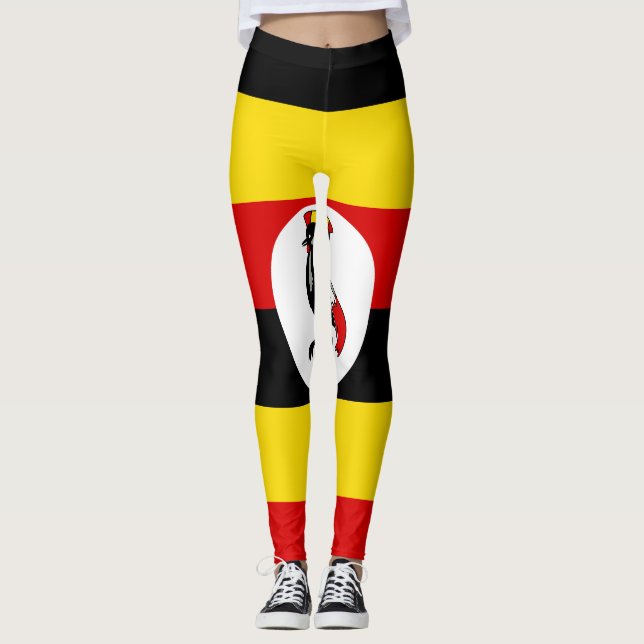 Leggings Drapeau de l'Ouganda (Devant)