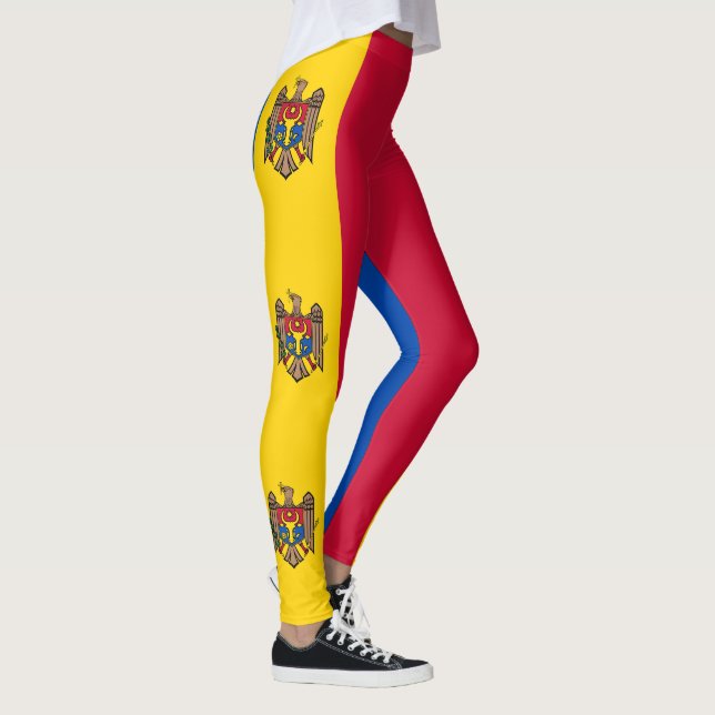 Leggings Drapeau de Moldova (Droite)