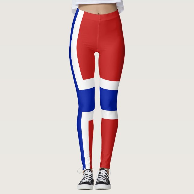 Leggings Drapeau de Norvège Scandinave (Devant)