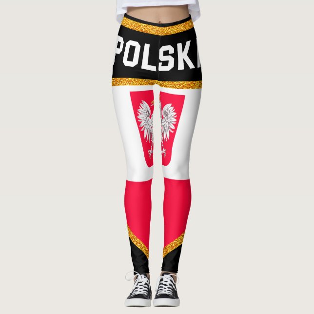 Leggings Drapeau de Pologne (Devant)
