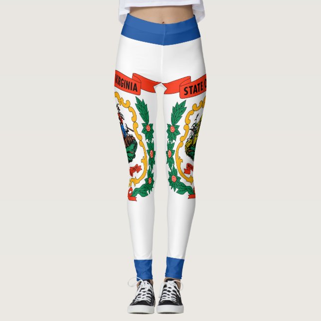 Leggings Drapeau de Virginie occidentale (Devant)