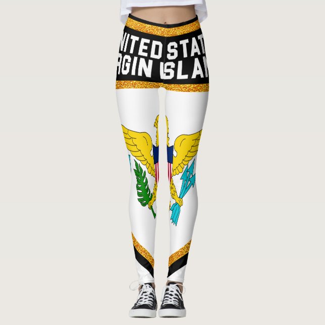 Leggings Drapeau des Îles Vierges américaines (Devant)