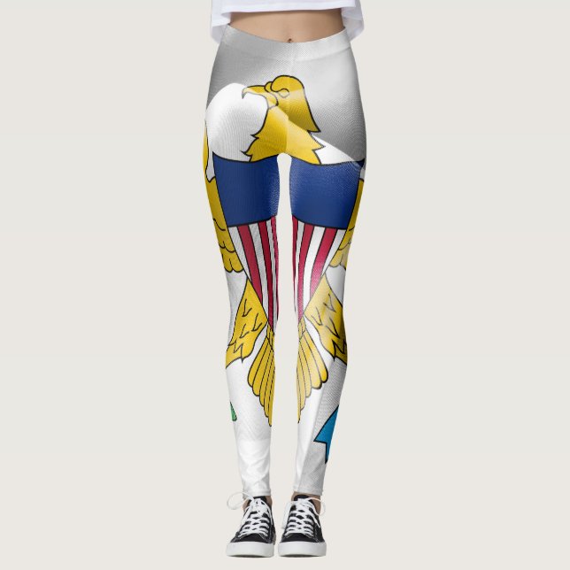 Leggings Drapeau des îles Vierges américaines (Devant)